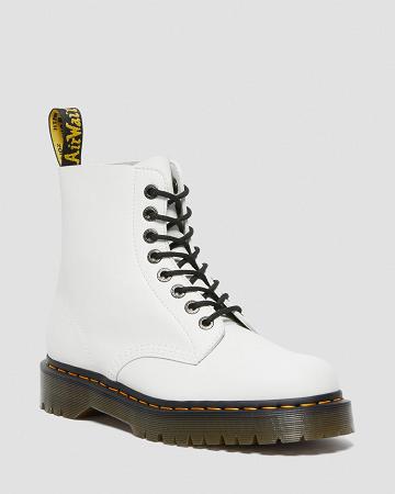 Dr Martens 1460 Pascal Bex Pisa Læder Snørestøvler Dame Hvide | DK 179HAP